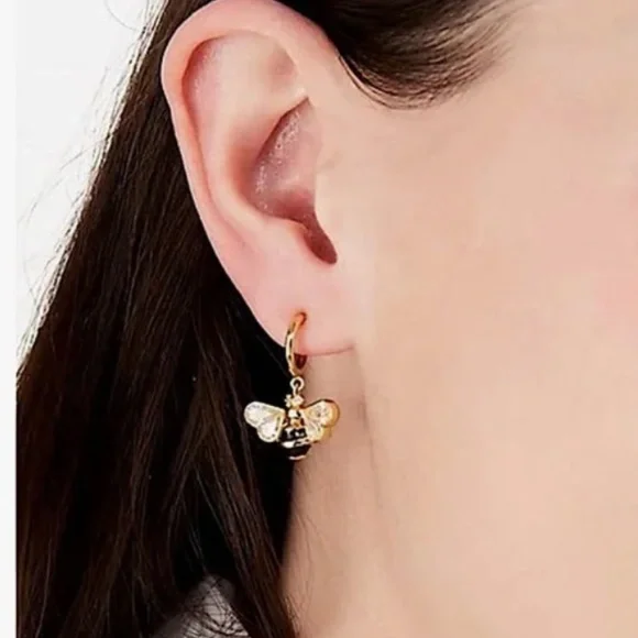 NWT Kate Spade All Abuzz Gold Bee Earrings - Picture 5 of 5